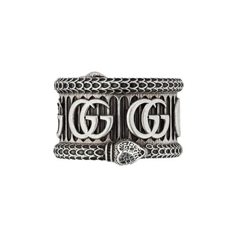 gucci ring with snake|Gucci interlocking ring silver.